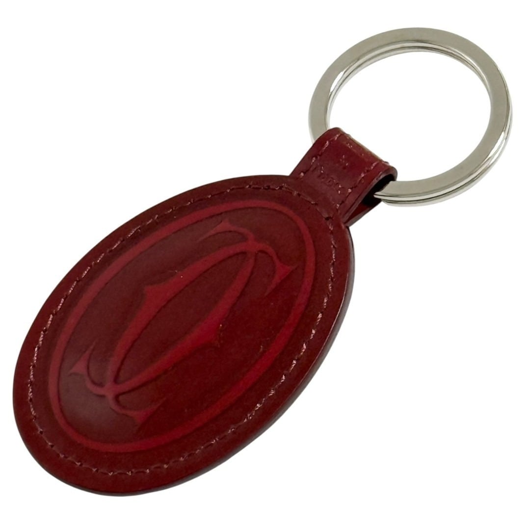 カルティエ メンズ レディース キーリング キーホルダー ダブルC 未