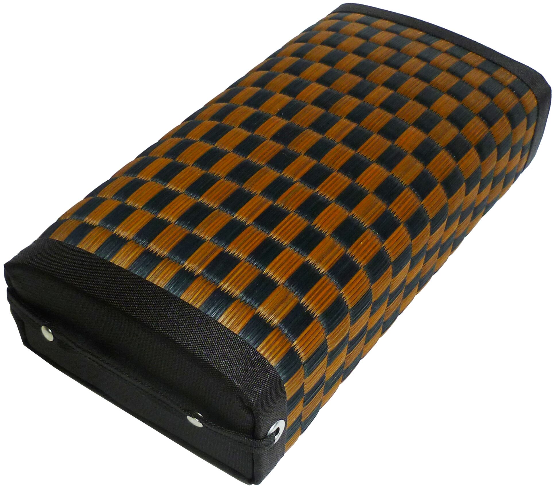 【あぐら座まくら】茶黒 市松