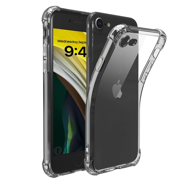 CAKUPAJC 対応 iPhone se2/se3 ケース 米軍MIL規格 耐衝撃 高耐黄変 四隅衝撃吸収構造 4.7インチ クリア