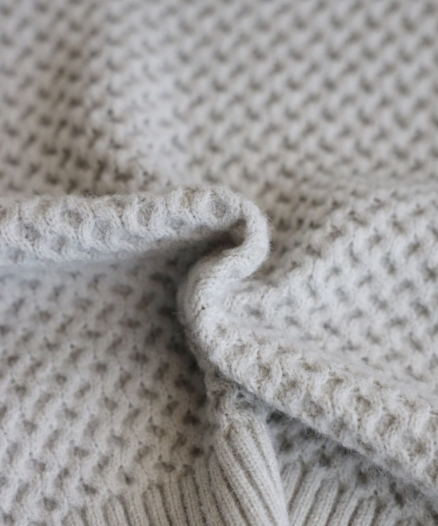 ハニカムニットプルオーバー