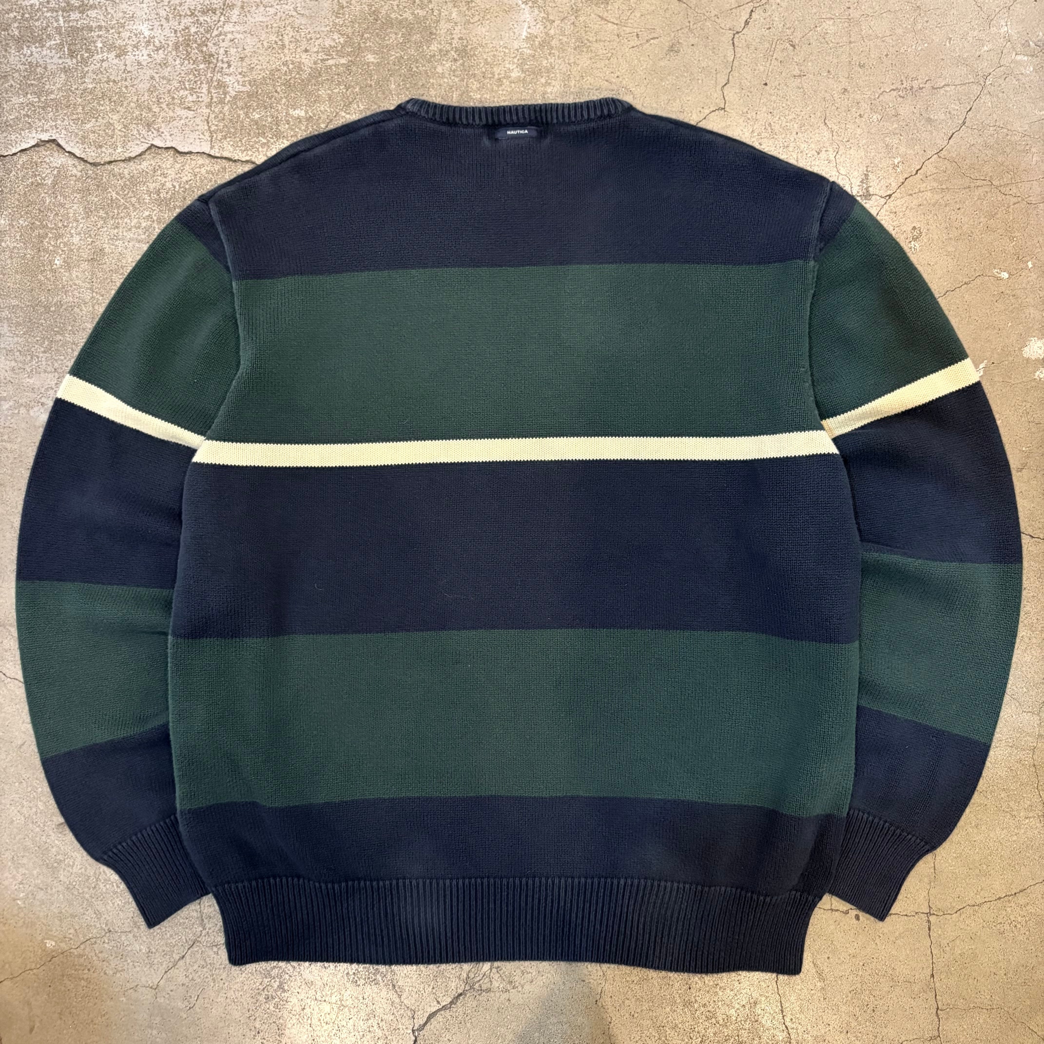 NAUTICA border design cotton knit | 仙台 古着屋 ShuShuBell online