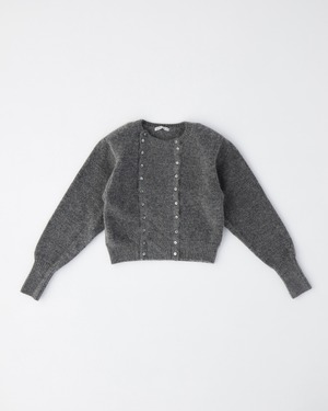 Botton Mohair Cardigan(GRAY)