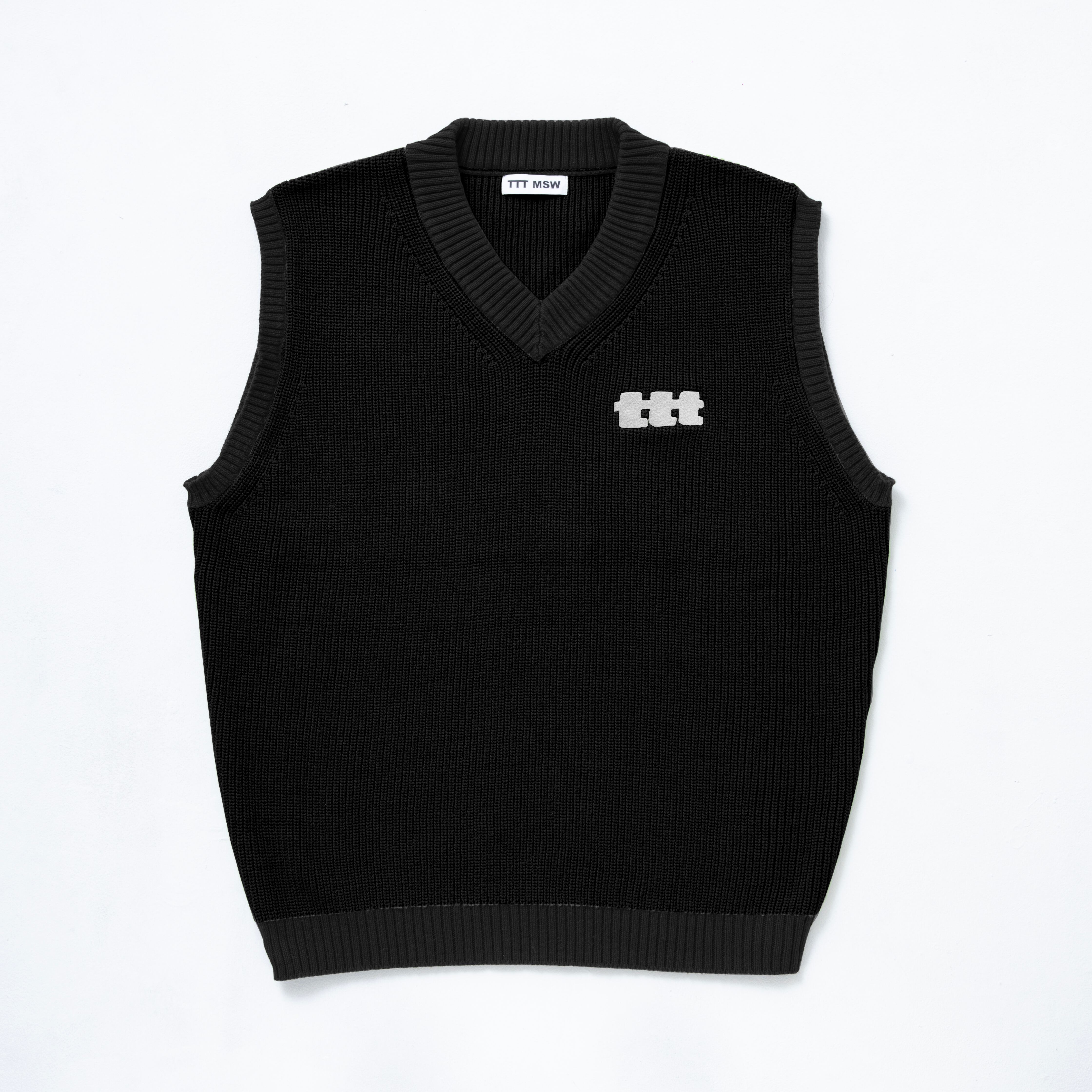 New standard knit vest (BLACK)