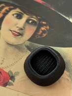 23mm Japanese Vintage ボタン コードボタン ブラック デッドストック レトロボタン アクセサリーパーツ 装飾材 カルトナージュ