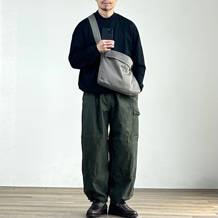 25AW》【LA MOND】 DRAWST MOCK NECK WOOL LONGTEE ラモンド ドロー