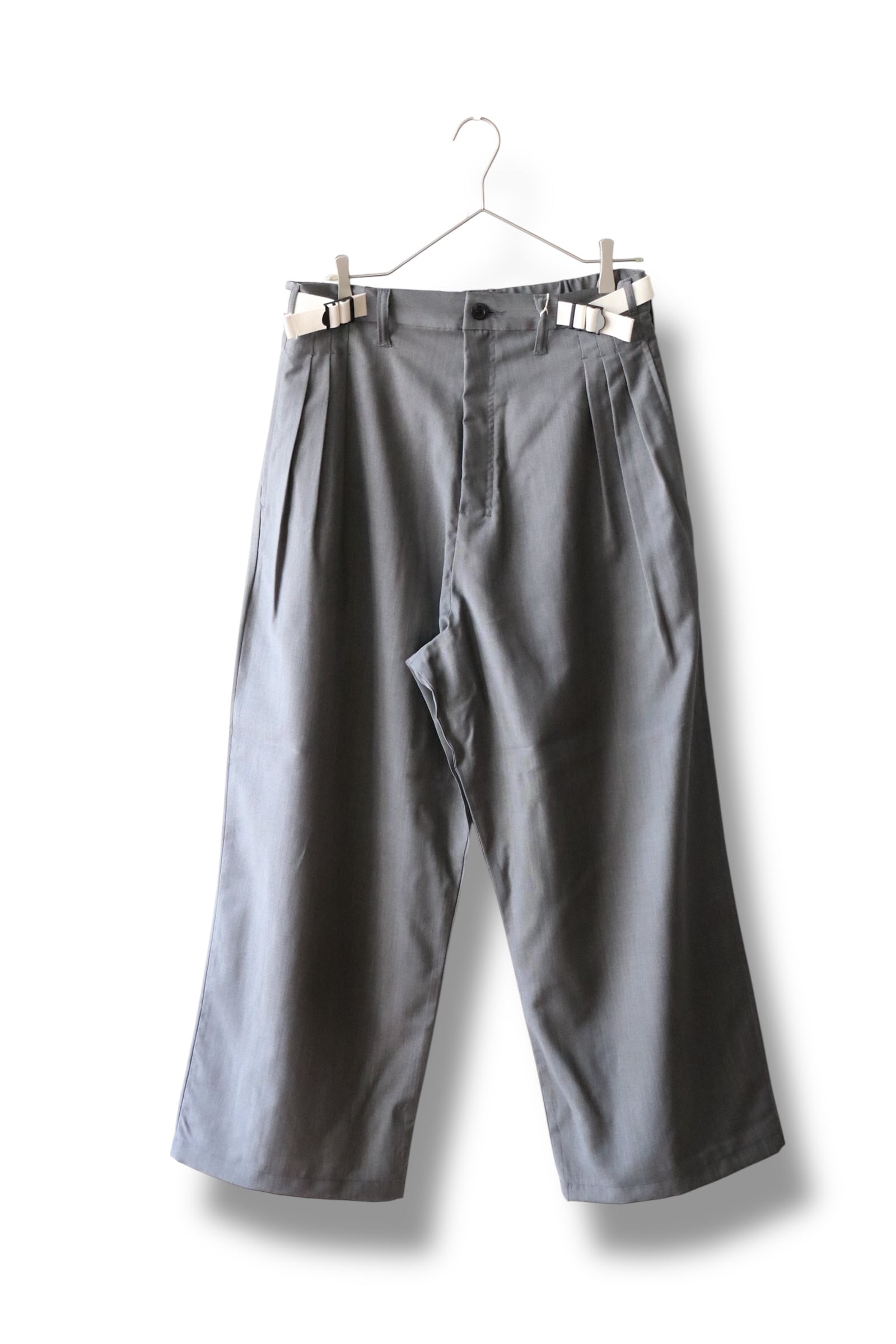 Ancellm -BELTED WOOL SLACKS- / ANC-PT108 / アンセルム ベルテッド