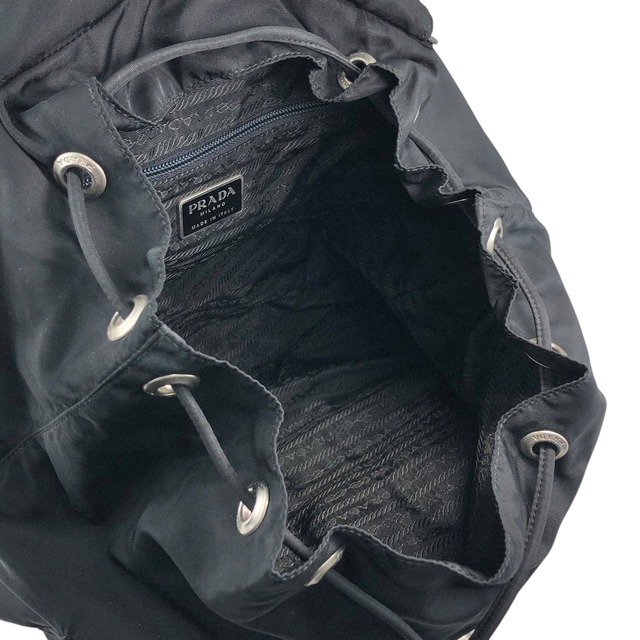 PRADA プラダ バックパック ブラック トライアングルロゴ ナイロン フロントバックル vintage ヴィンテージ オールド ku8tbi