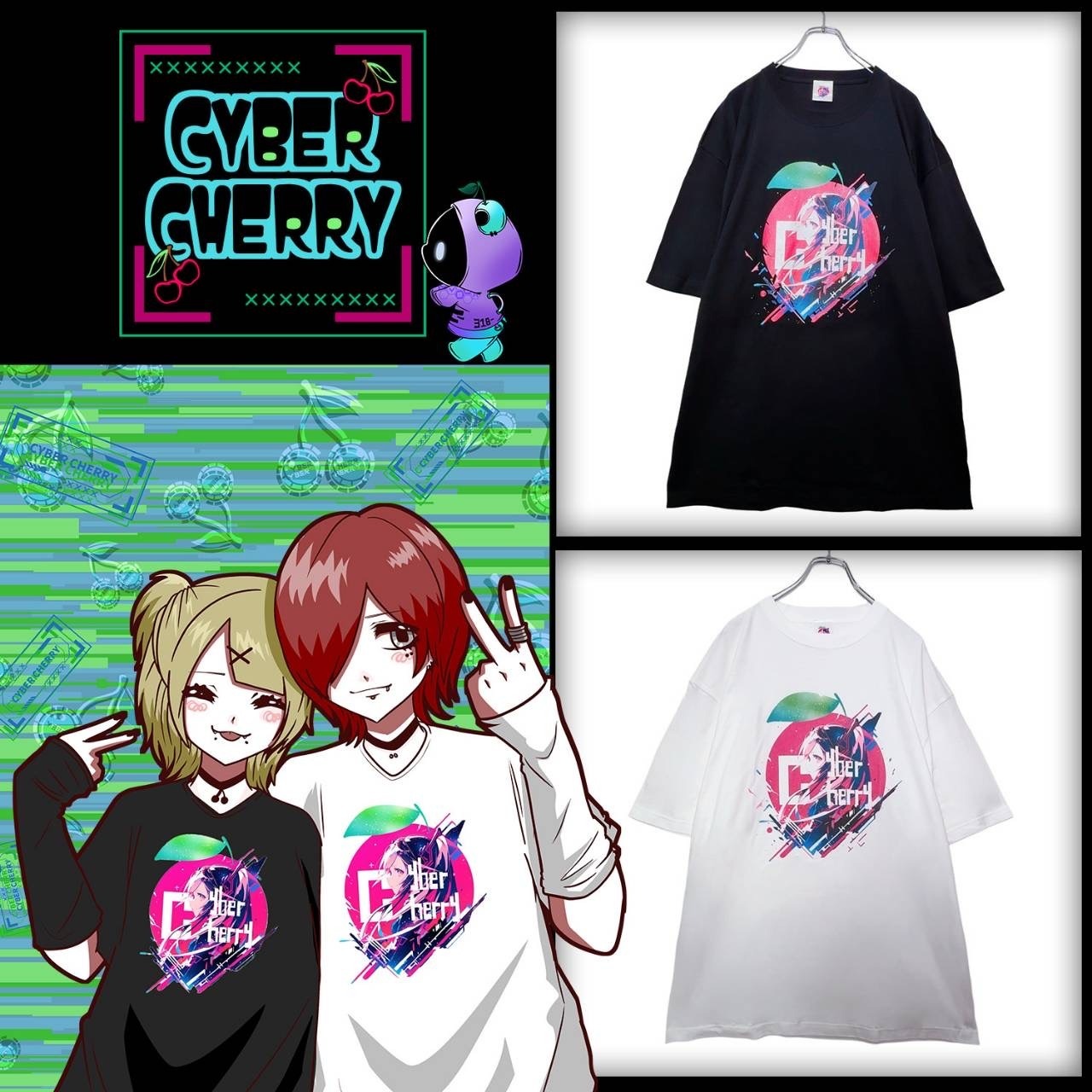 【X15000人フォロワー突破記念商品】BIG SIZE CYBER CUTSEW《BLACK×WHITE》