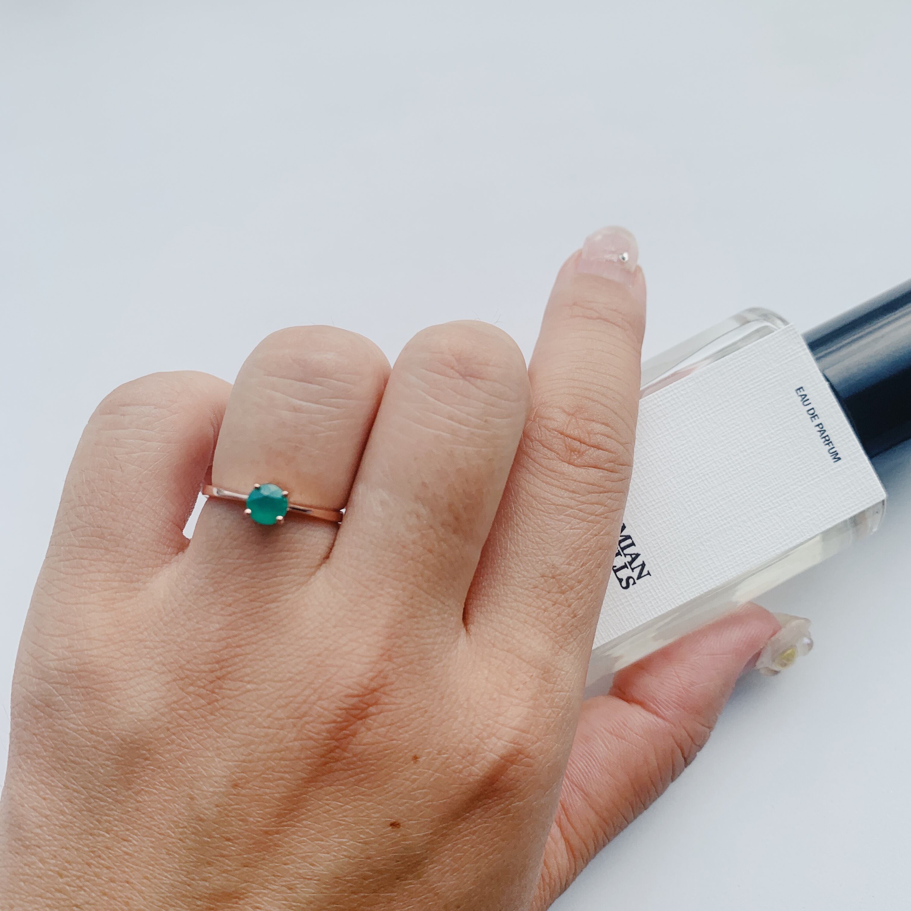 グリーンアゲートリング | ＜天然石ジュエリー＞Sally's Jewelry