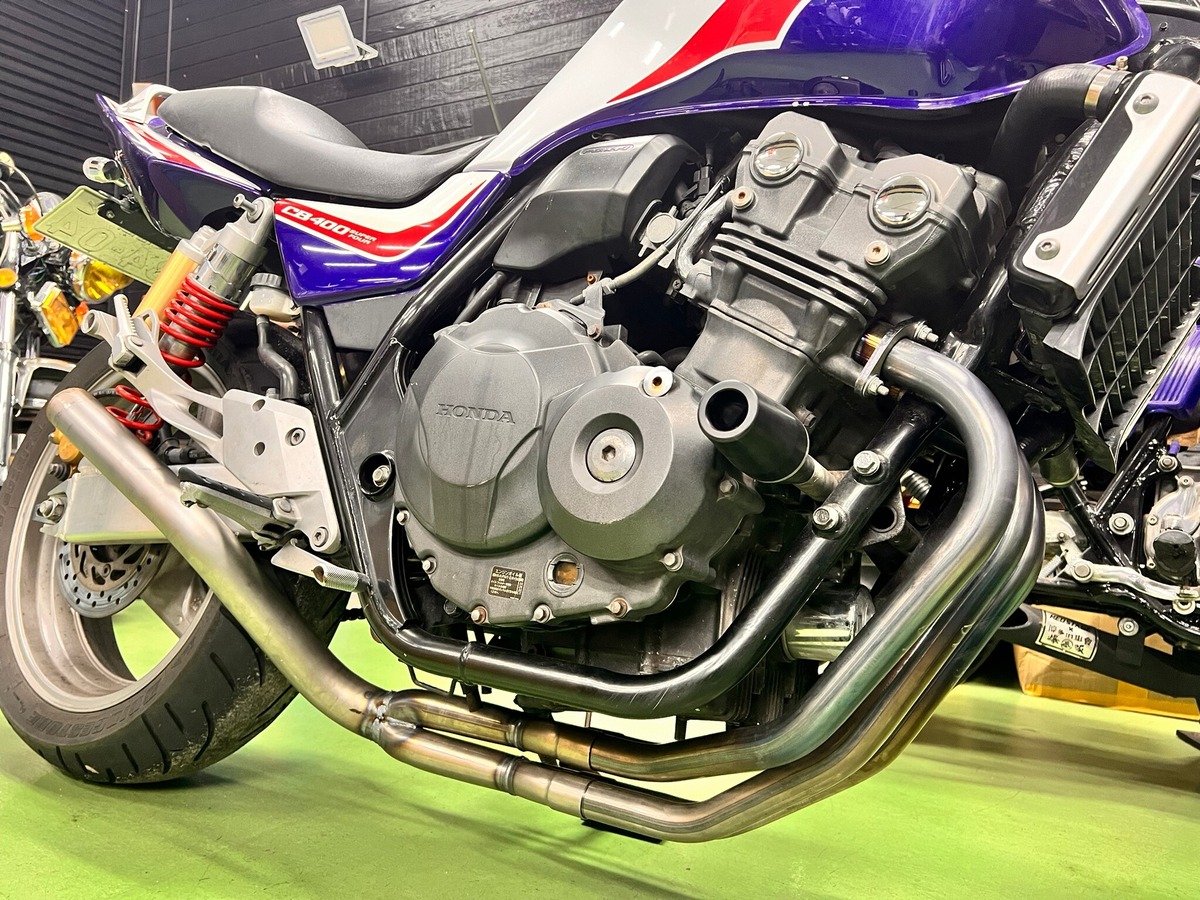 CB400SF NC42 【飛燕】 メッキ 4-2-1 オリジナルマフラー サイレンサー 