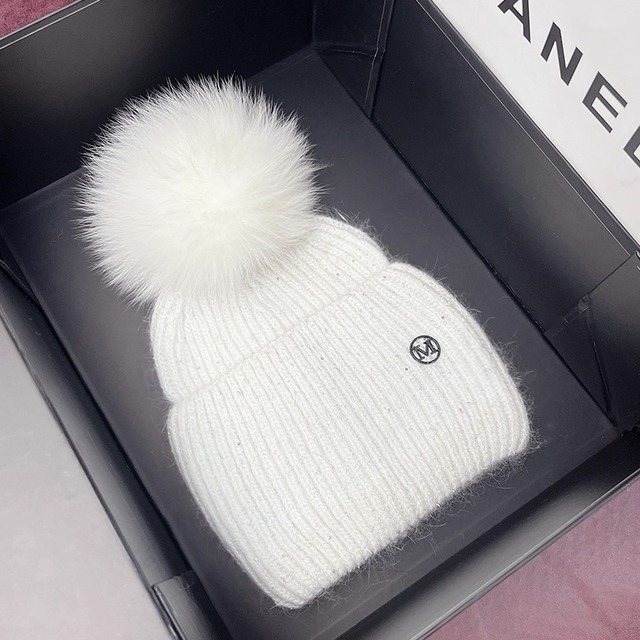 全5色/Fur ball sequins beanie　M1235