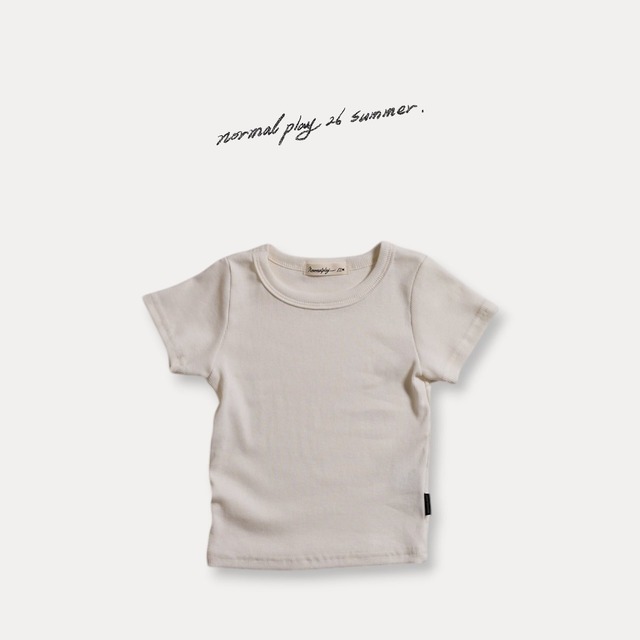 《予約》送料無料【normal play】Soft Rib Half Sleeve Tee