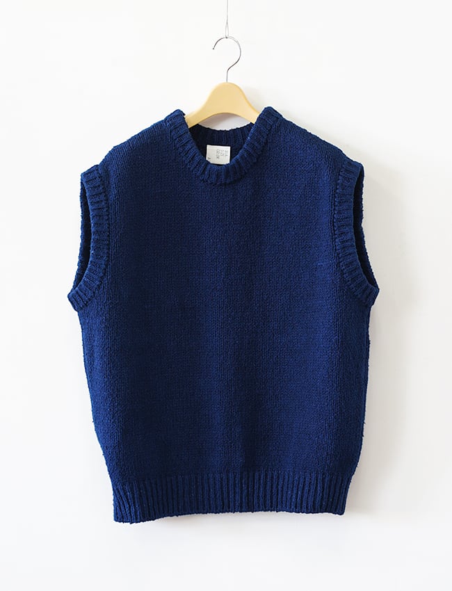 AULICO : COTTON KNIT VEST / NAVY