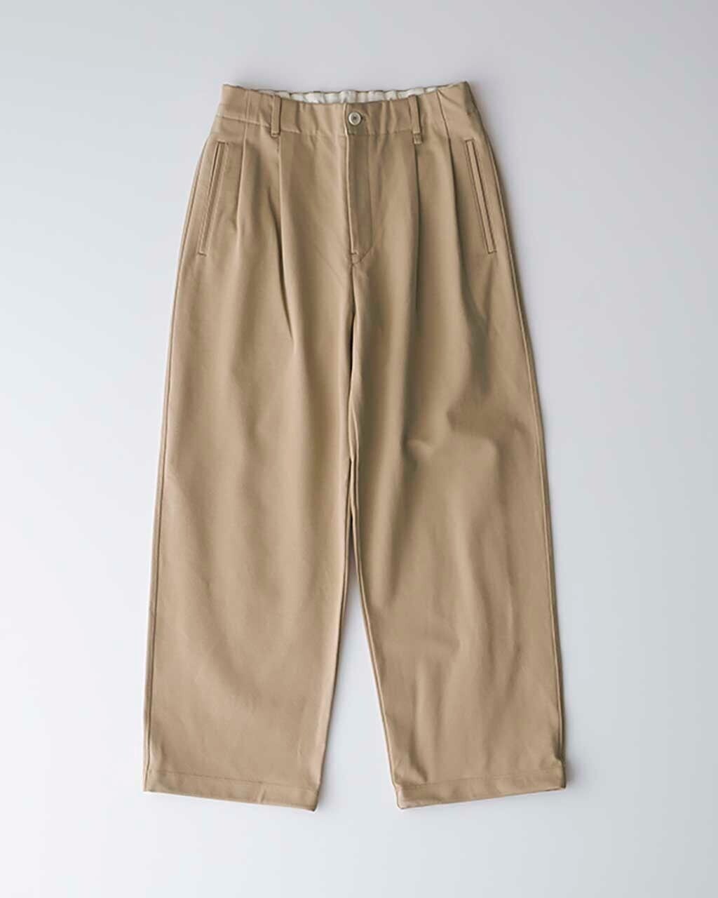 CURLY&Co.(カーリー) KNIT CHINO-CLOTH PANTS (WIDE) | サウスオレンジ