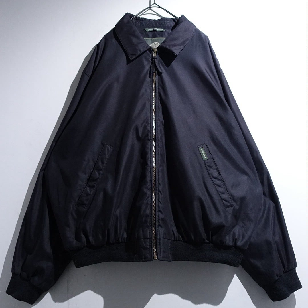 "WEATHERPROOF" Navy Smooth Nylon Swing Top Blouson