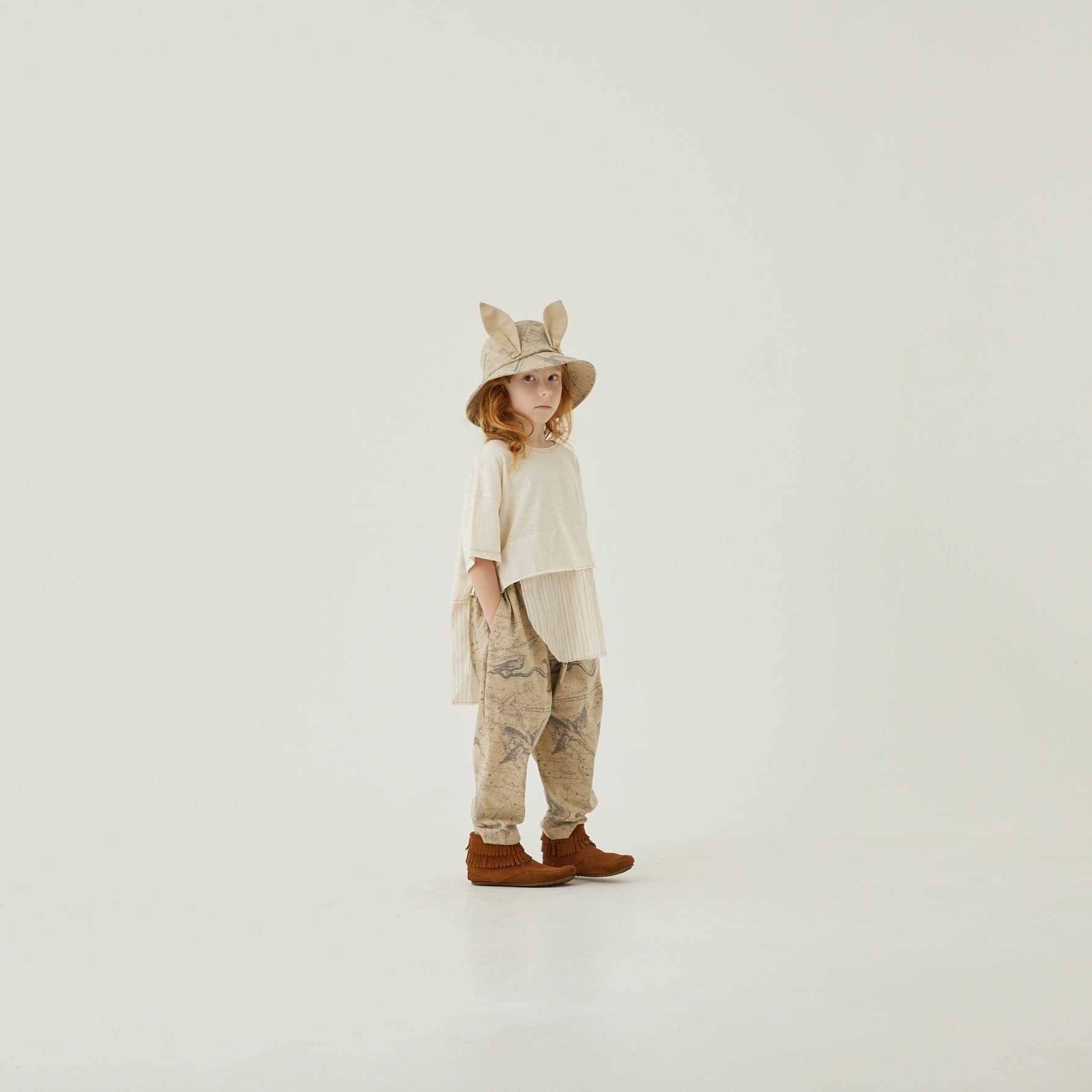 eLfinFolk 2024SS》Grunge T-shirts / ivory / 140・155cm | cirkel mote