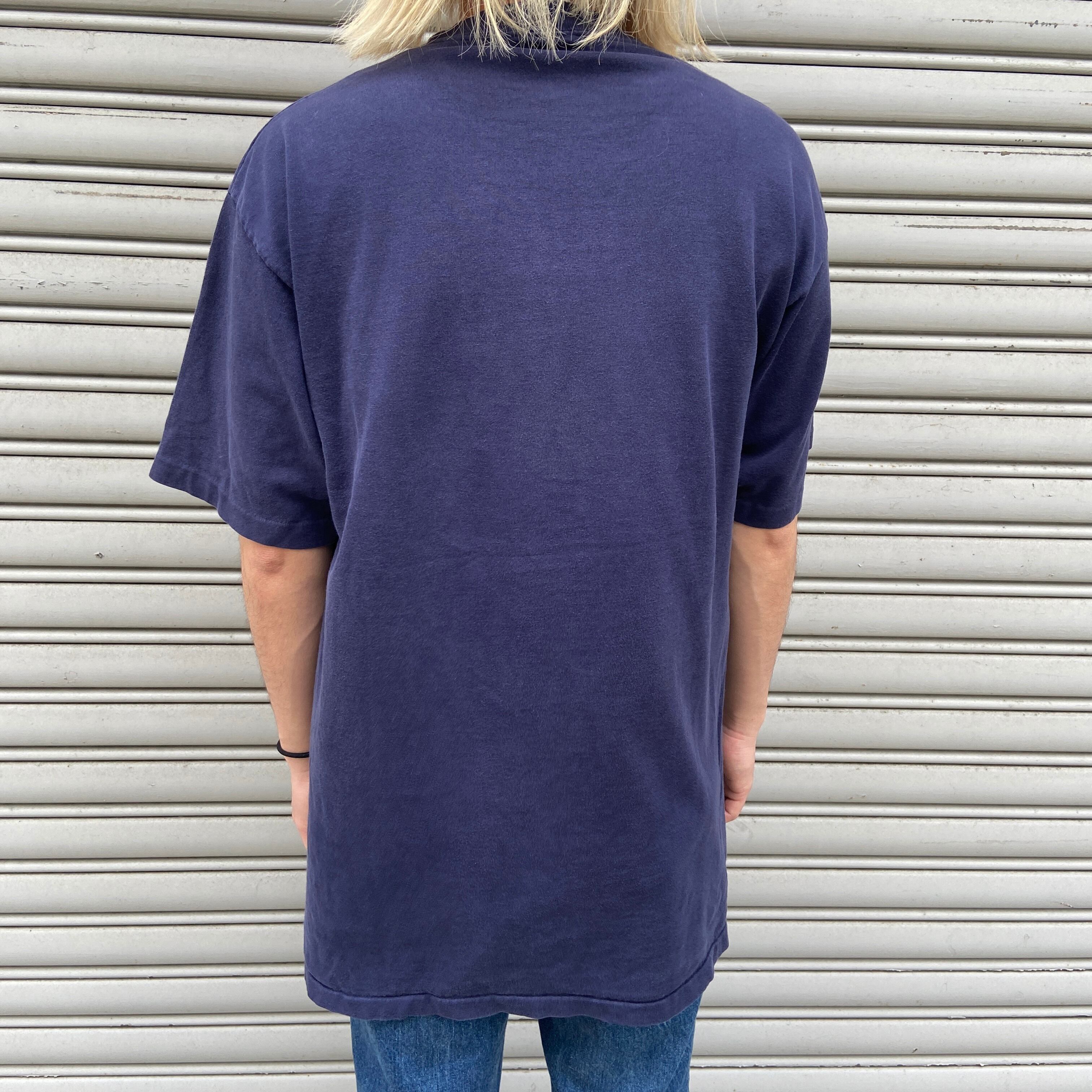 90s columbia ポケットTシャツ ポケT USA製 L ネイビー | 古着屋 Uan