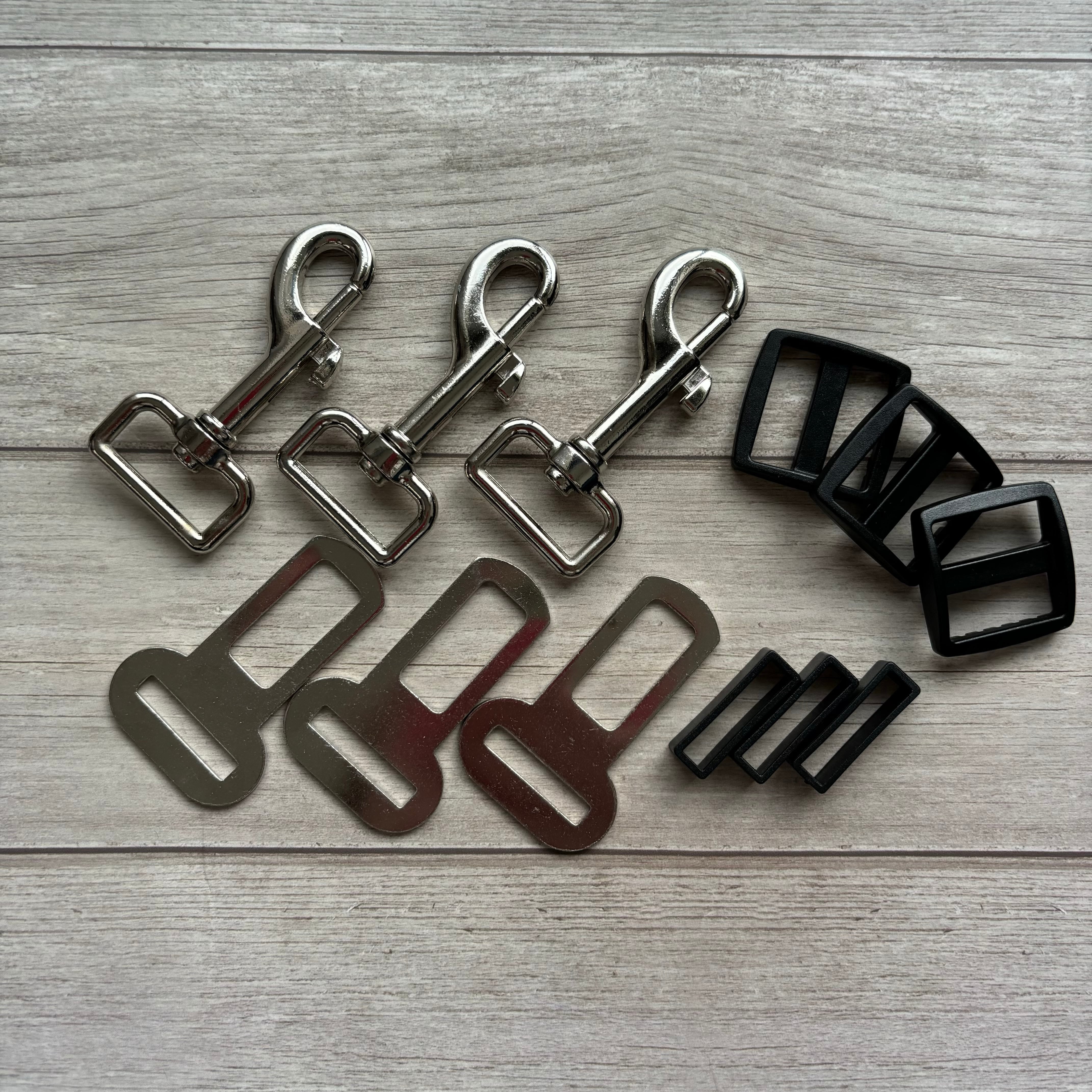 25㎜幅対応》ワンちゃんシートベルト金具 5組セット | ribbonmartjapan