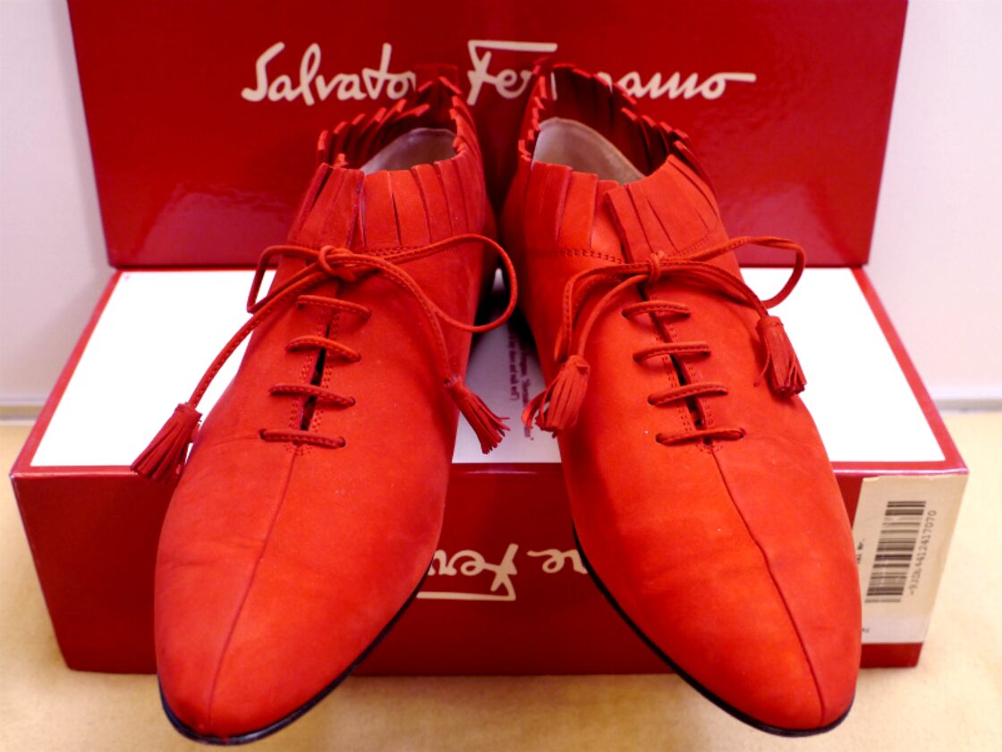 美品◇SalvatoreFerragamoサルヴァトーレフェラガモ タッセルデザイン 