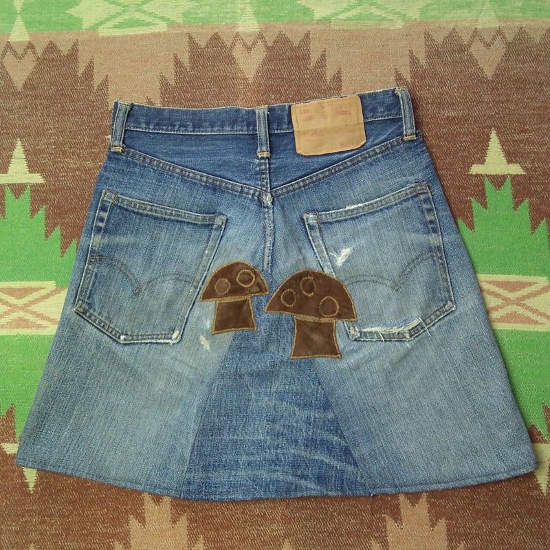60s LEVI'S 505-0217 Denim Jeans Skirt リーバイス デニム スカート ...