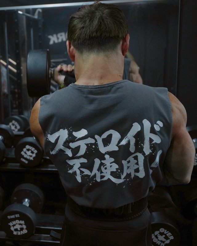 ステロイド不使用_sleeveless_GRAY/WHITE