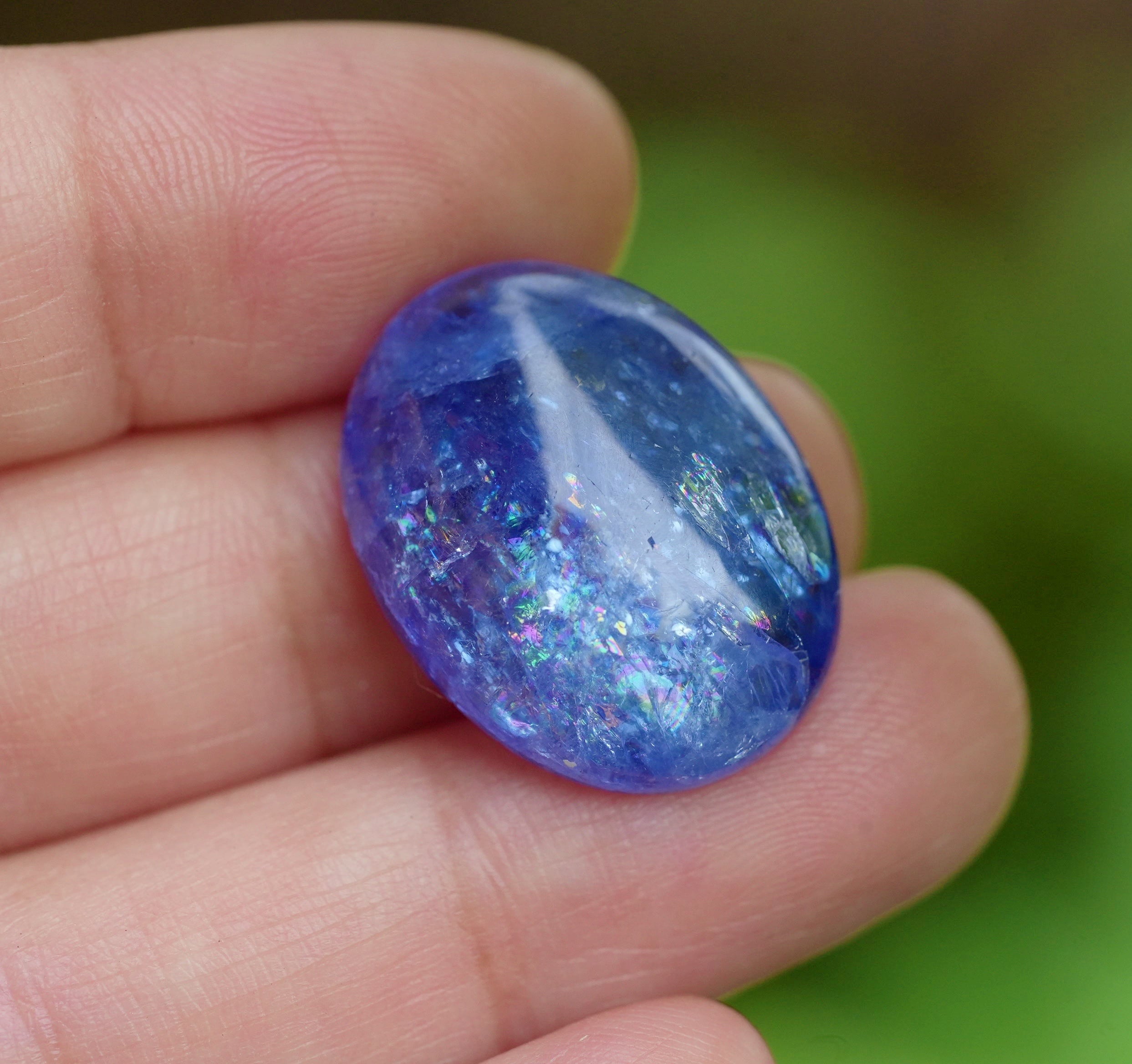 極上レア :虹フラッシュ☆バイオタンザナイト ルース s1548 | Funky