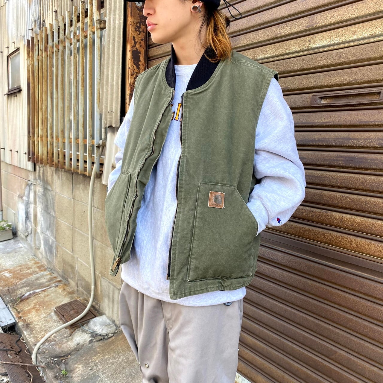 【週末限定値下げ】Carhartt ベスト カーキ XL相当