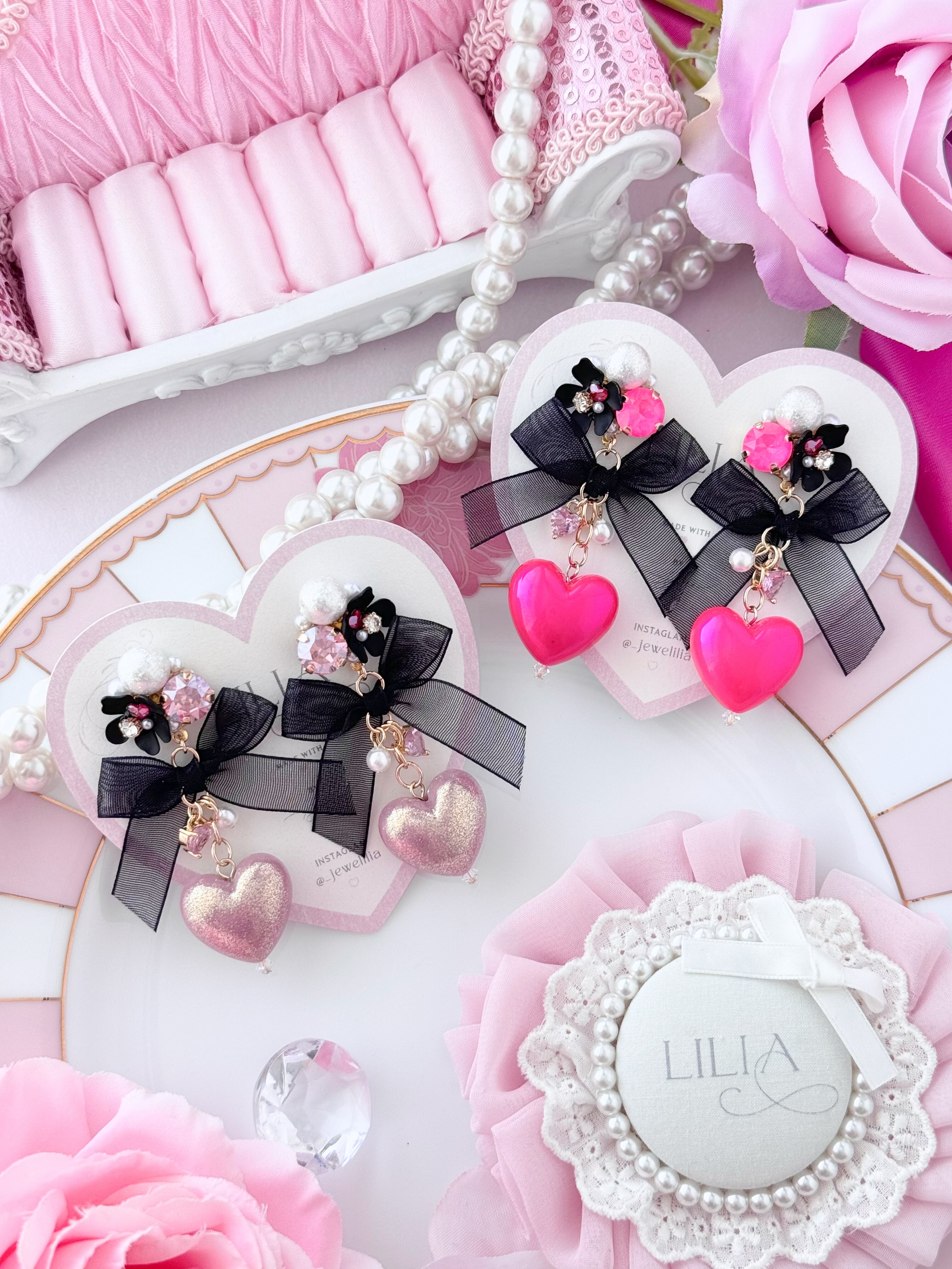 【0816-04】BLACK × PINK HEART❤︎