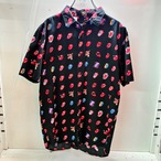 The Rolling Stones リップス&タン　総柄シャツ　半袖　ローリングストーンズ