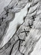 "unknown" Bleach Lace-up Flared Denim