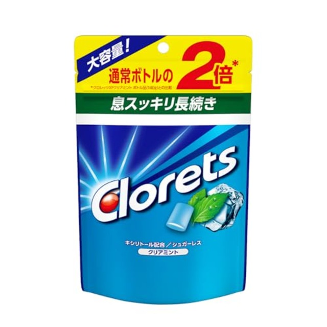 モンデリーズ クロレッツ クリアミントスタンドパウチ 280g
