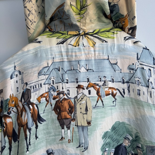 HERMES ジップアップフーディー シルク オールドエルメス 古着 画像8