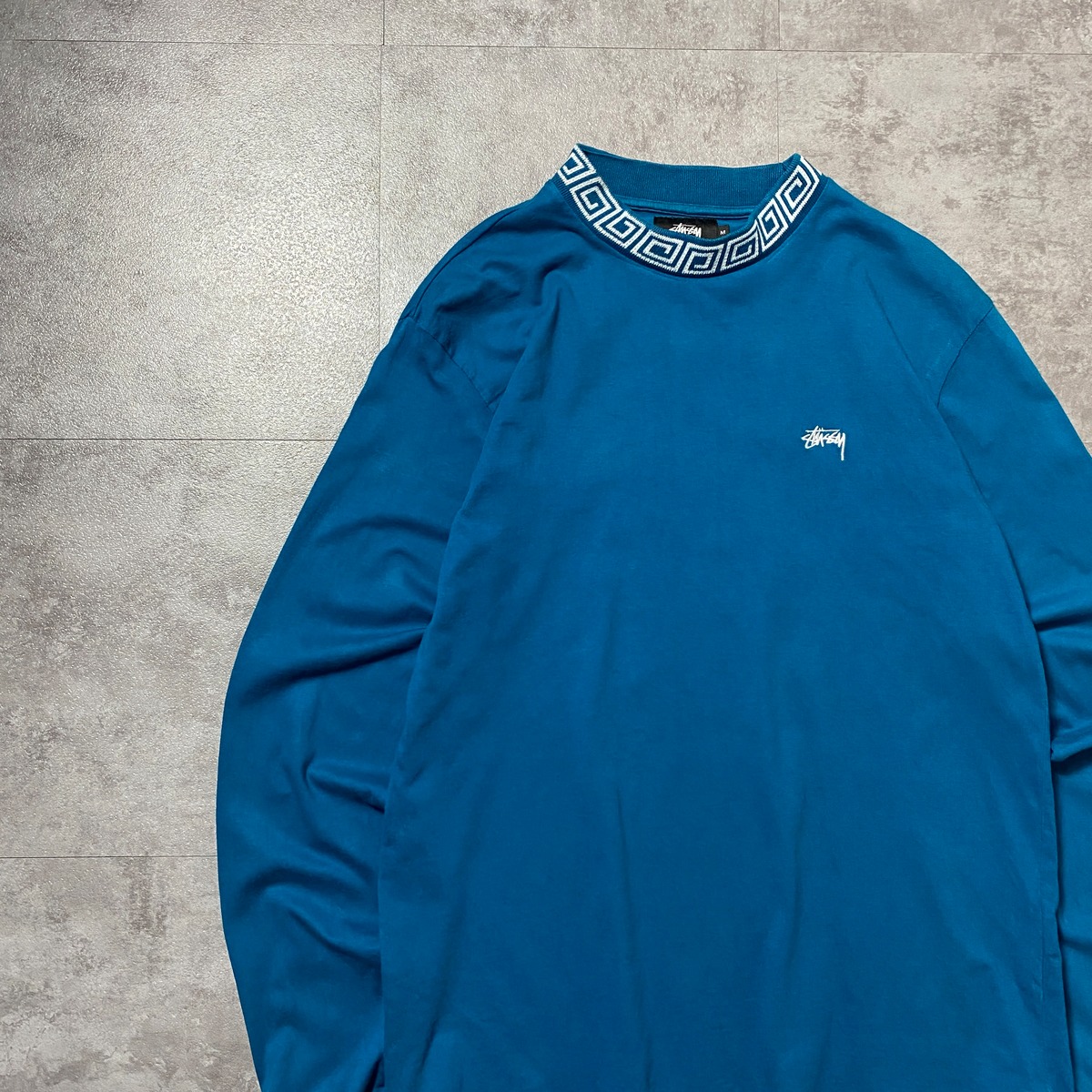 stussy ステューシー 刺繍ワンポイント ストックロゴ リブデザイン 