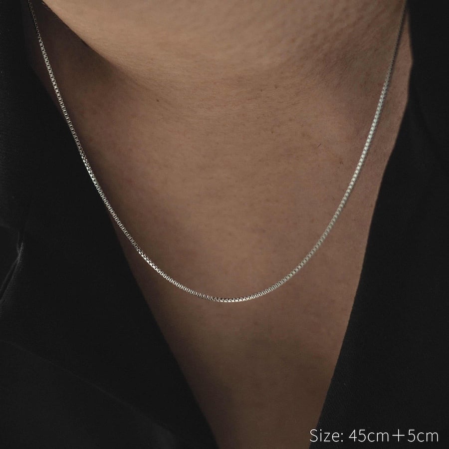 thin venetian necklace (silver) #n73 | garcia