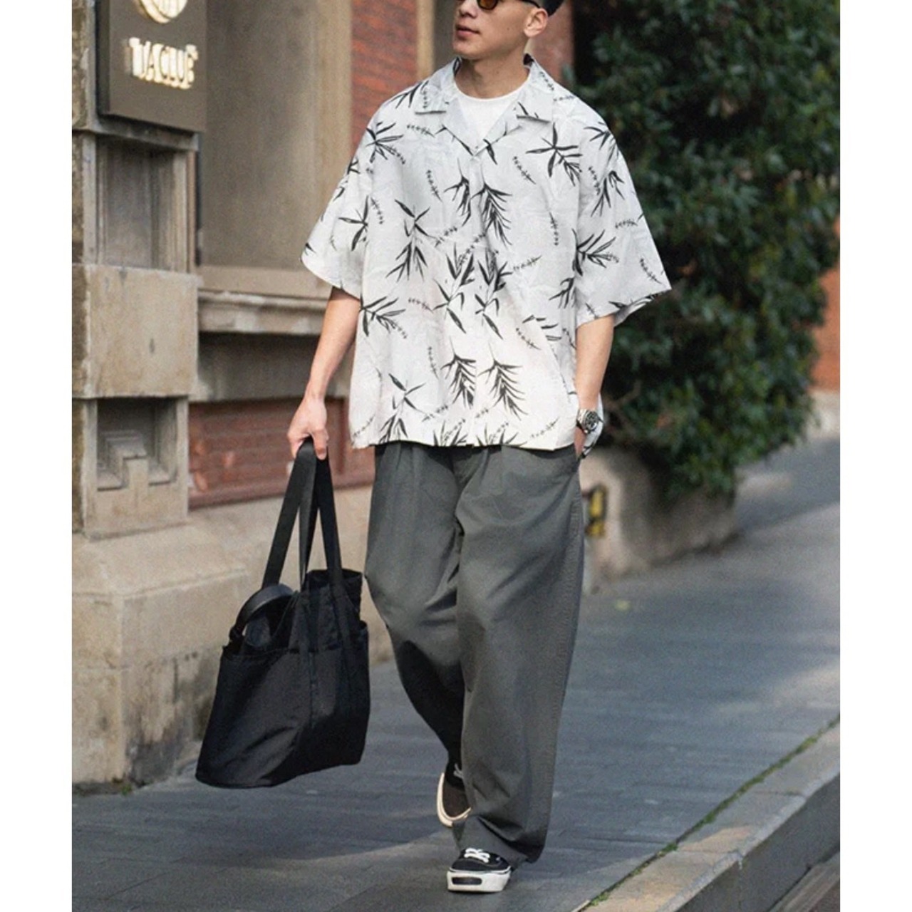 Pleated wide cropped chino pants 1425 - 9