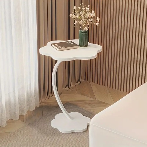 サイドテーブル C字型 エンドテーブル 金属フレーム付き モダン ソファサイドテーブル リビングルーム 寝室 ベッドサイド用