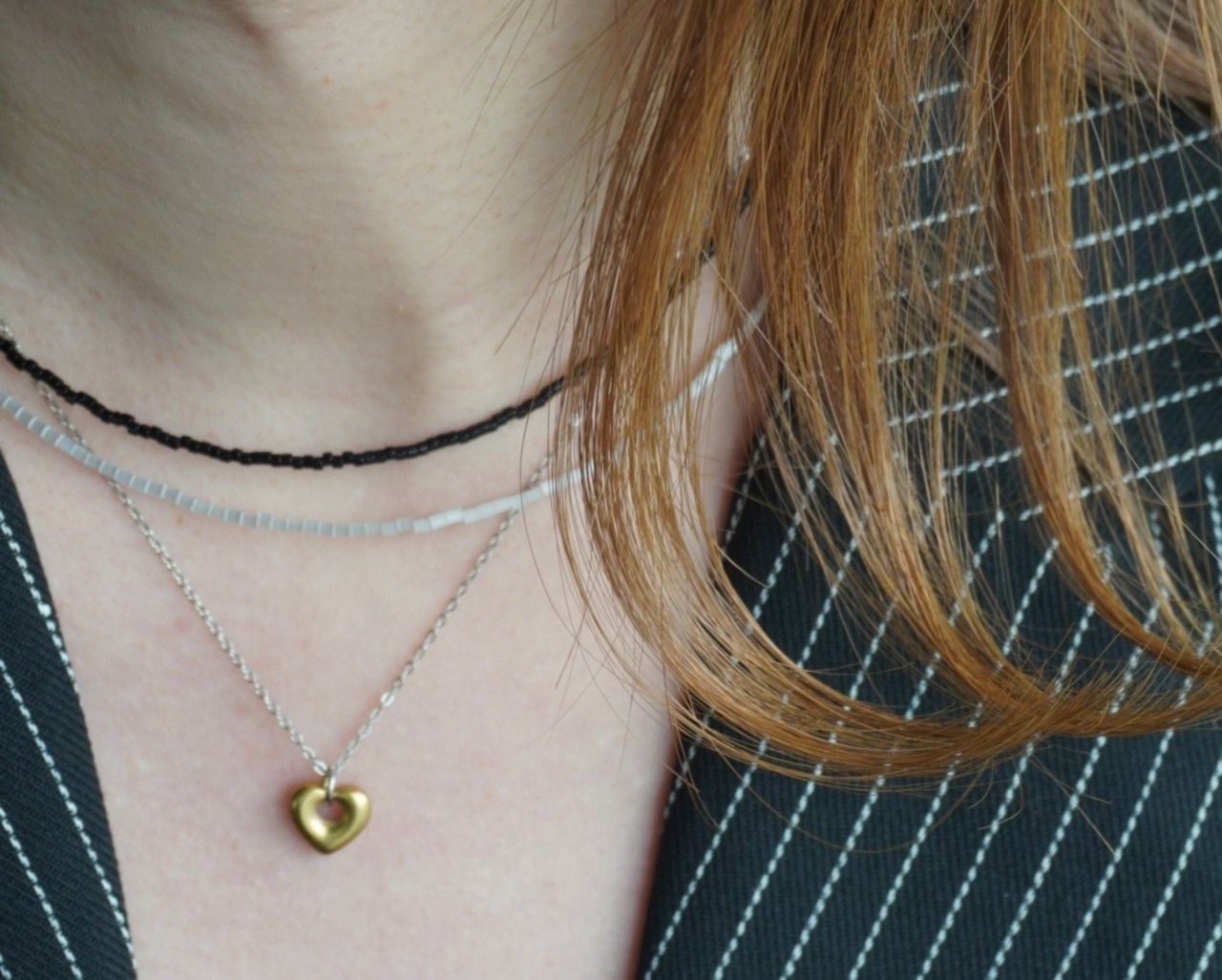 【 WAVE 】collar glass beads necklace