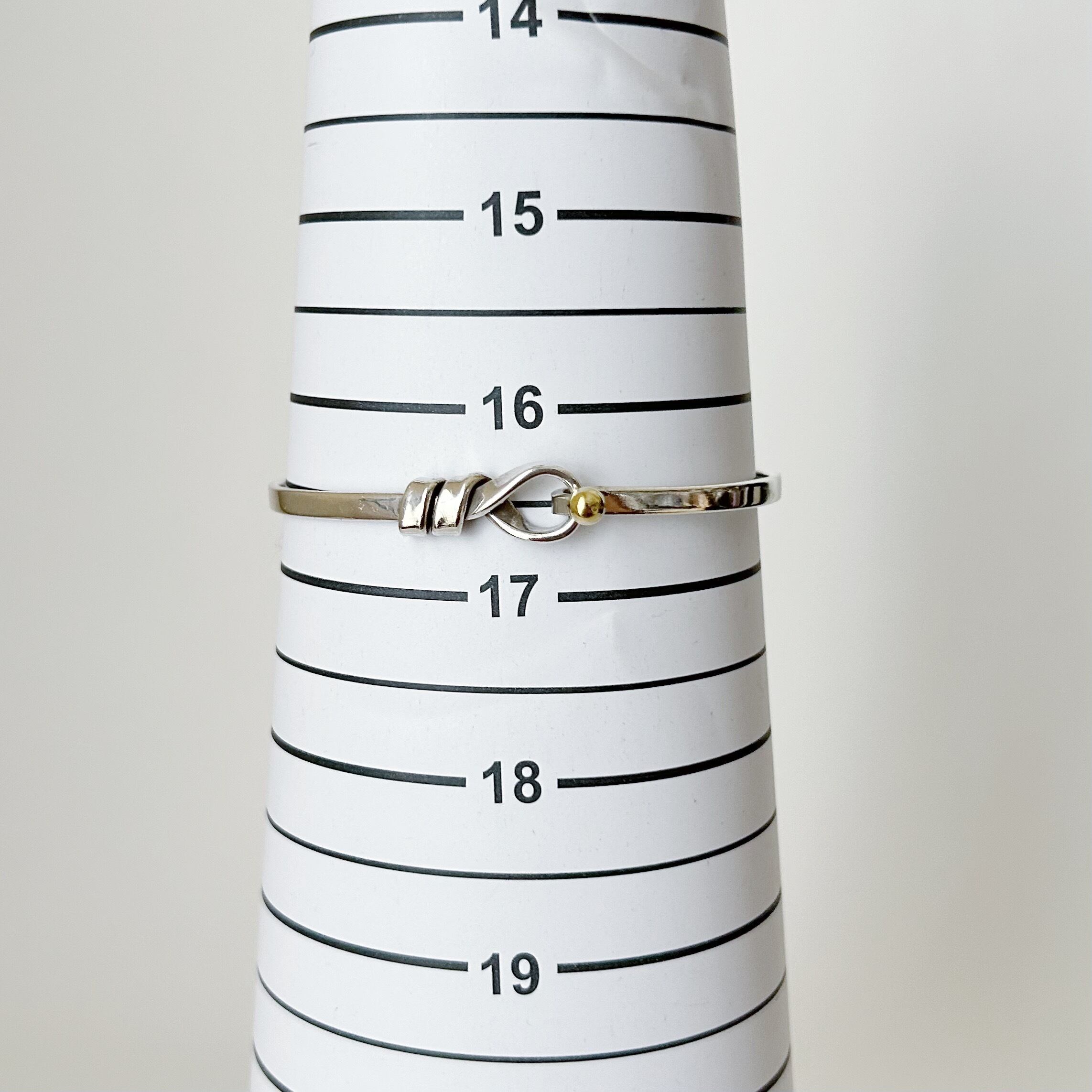 TB7054】Tiffany&Co. hook&loop bangle/silver925,K18/ティファニー 