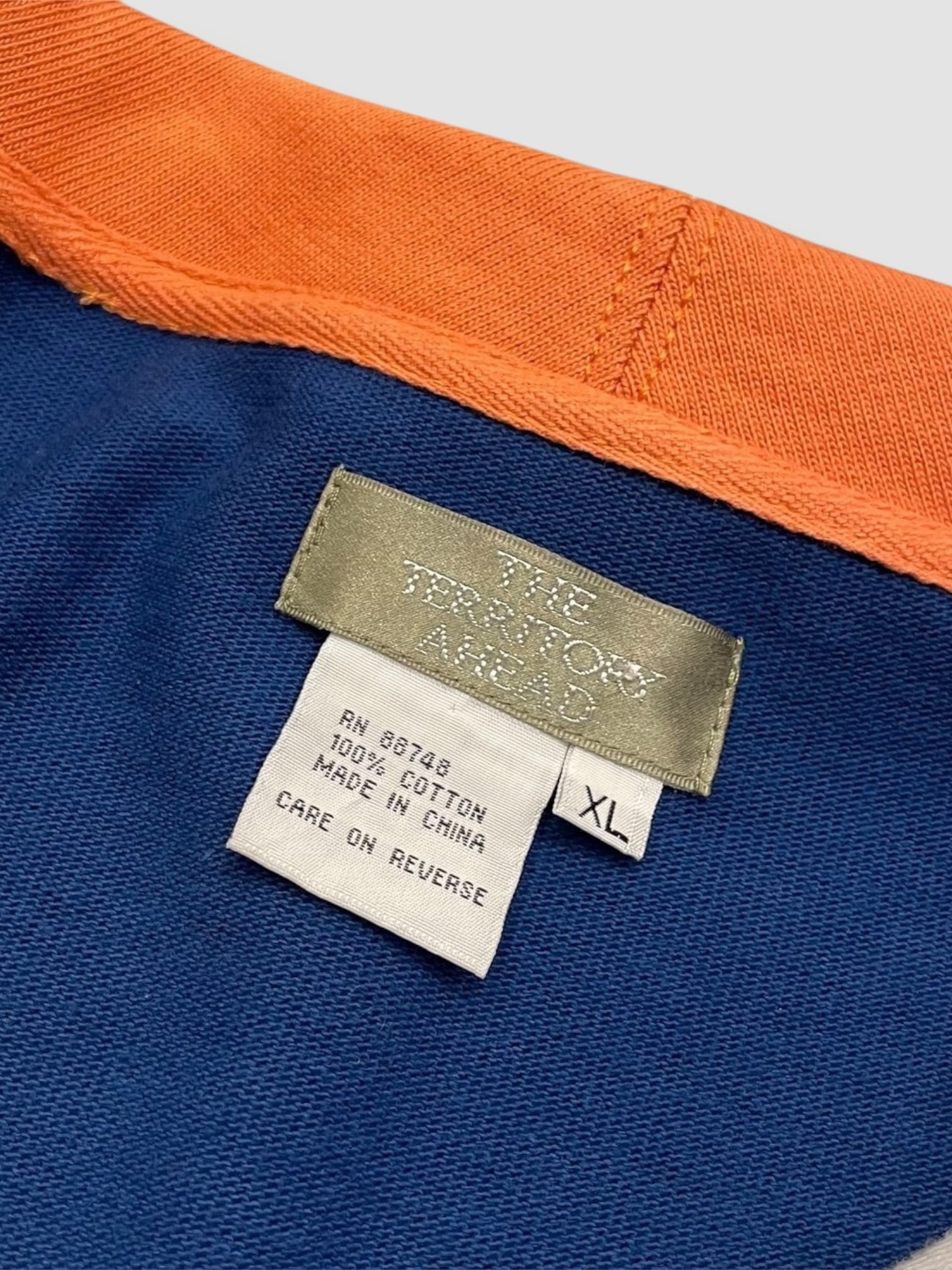 THE TERRITORY AHEAD” Bicolor Half Zip L/S Tee ORANGE | RENGA