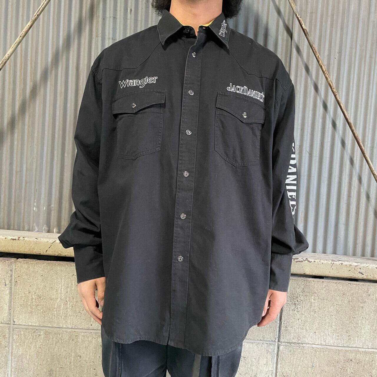JACK DANIEL'S ジャックダニエル” WRANGLER ラングラー 企業ロゴ刺繍