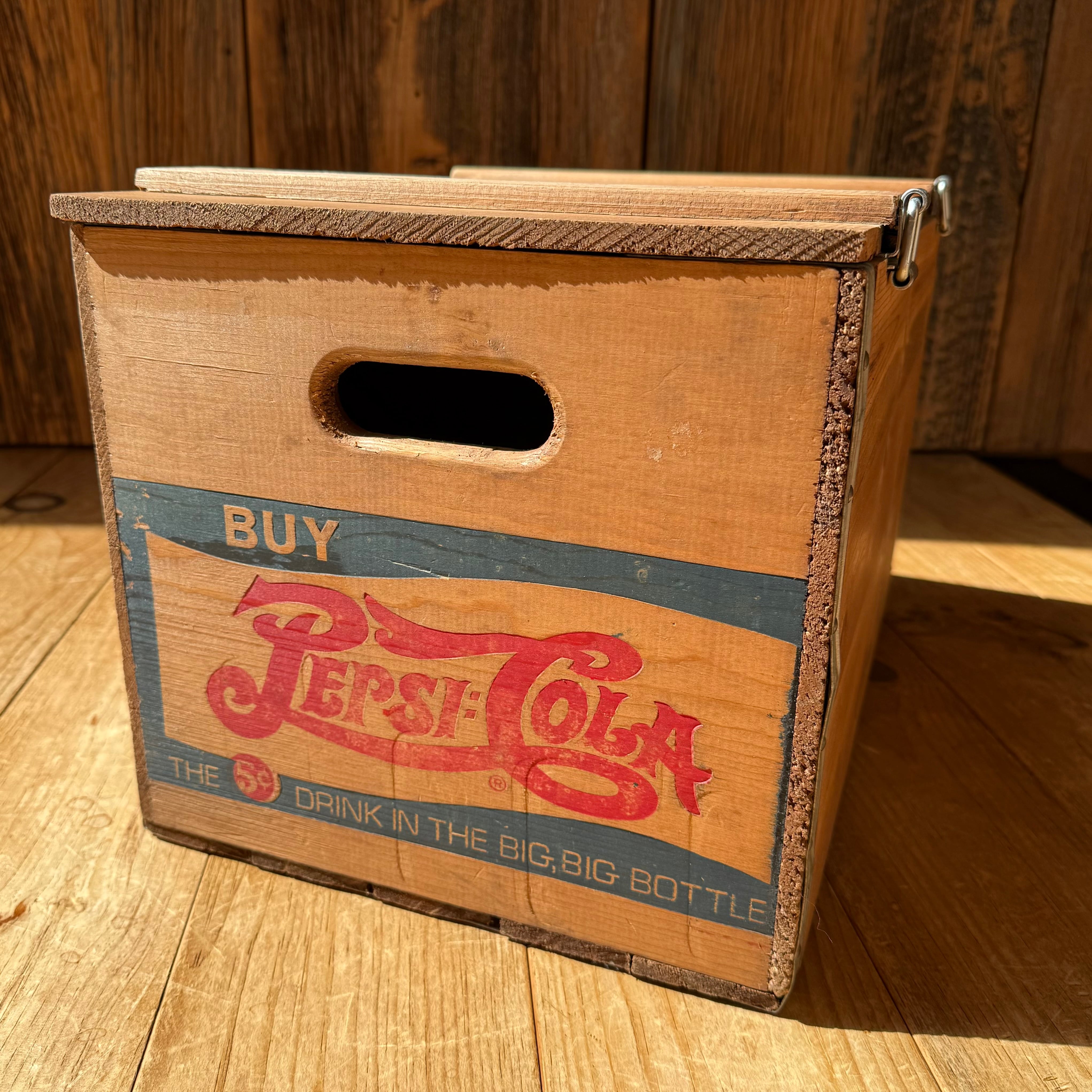 Vintage Pepsi Cola Wood Box 木箱 ペプシコーラ 収納 ディスプレイ