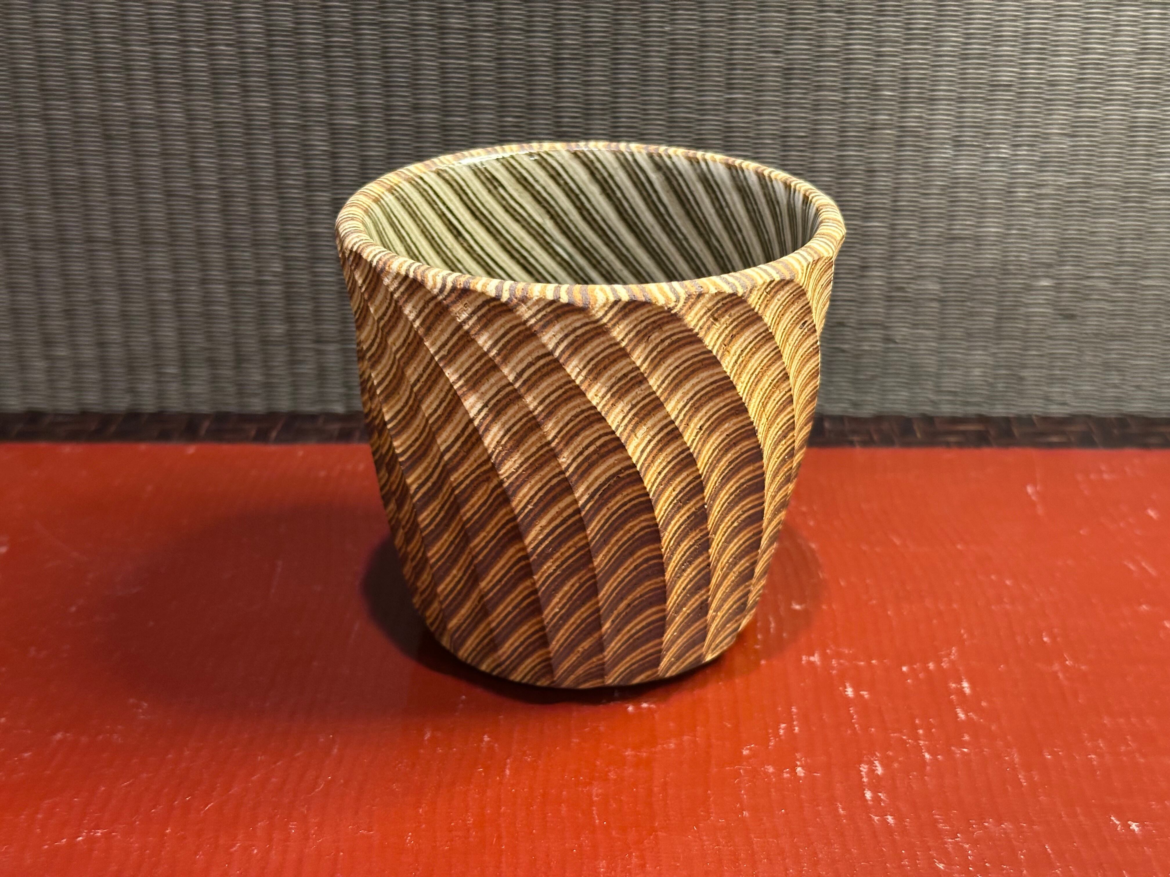 森里陶楽 紫彩華紋／竹華珈琲碗皿 | GinzaMON 銀座器ギャラリー門