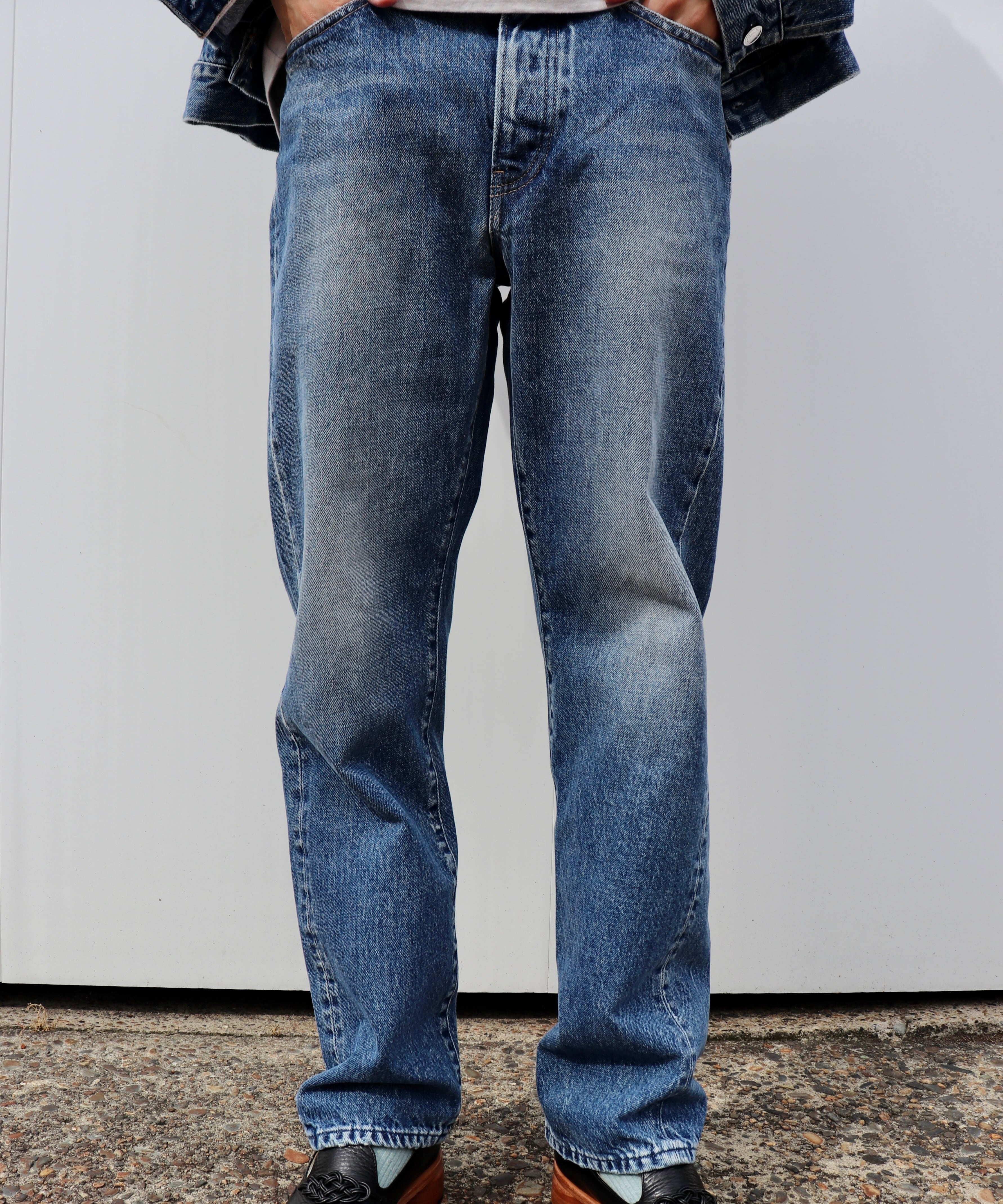 TANAKA / ST-126 THE STRAIGHT JEAN TROUSERS (VINTAGE BLUE 