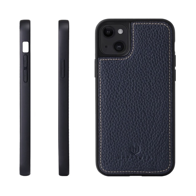 HANATORA for iPhone 8 7 SE3 SE2 (第3世代 第2世代) ケース 本革 耐衝撃 スマホケース スマホ コードホルダー 付き シュリンクカーフレザー ギフト バンパー型 マグネットなし ブルーインディゴ SPG-8-BlueIndigo