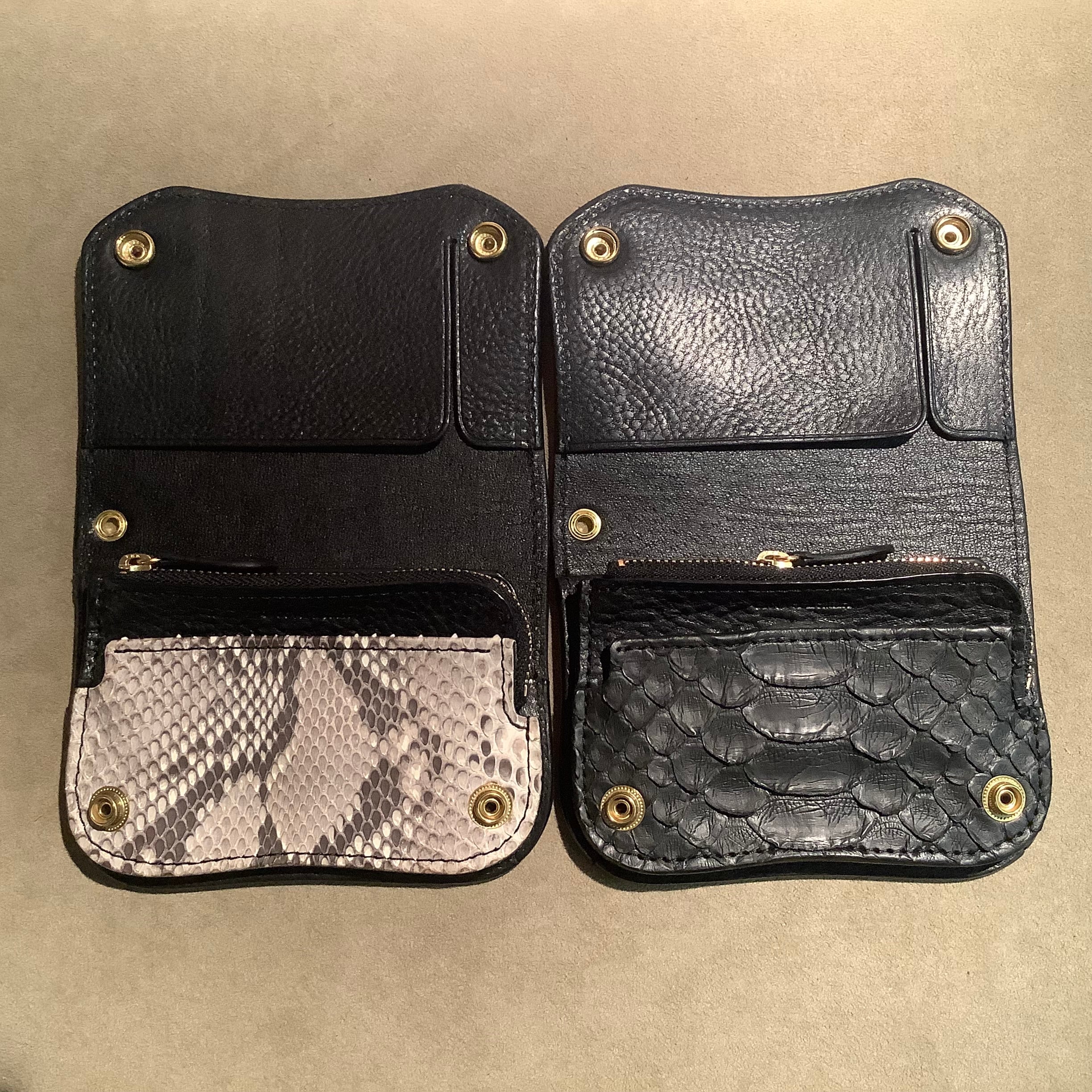 Groover Leather グルーバーレザー short trackerwallet Python