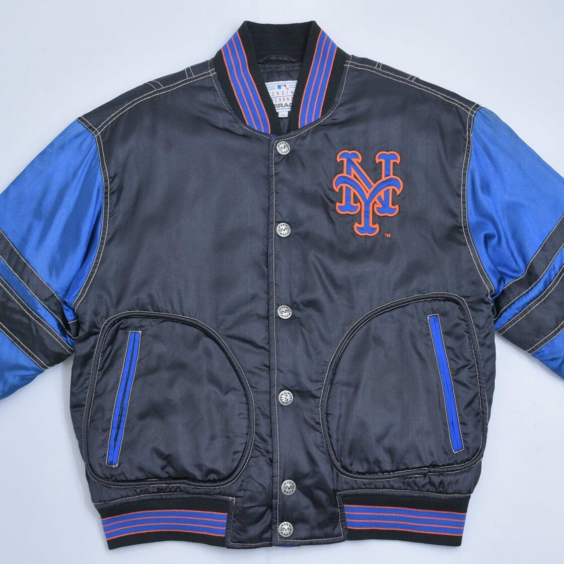 90s MIRAGE ミラージュ MLB ニューヨークメッツ ナイロンサテン 