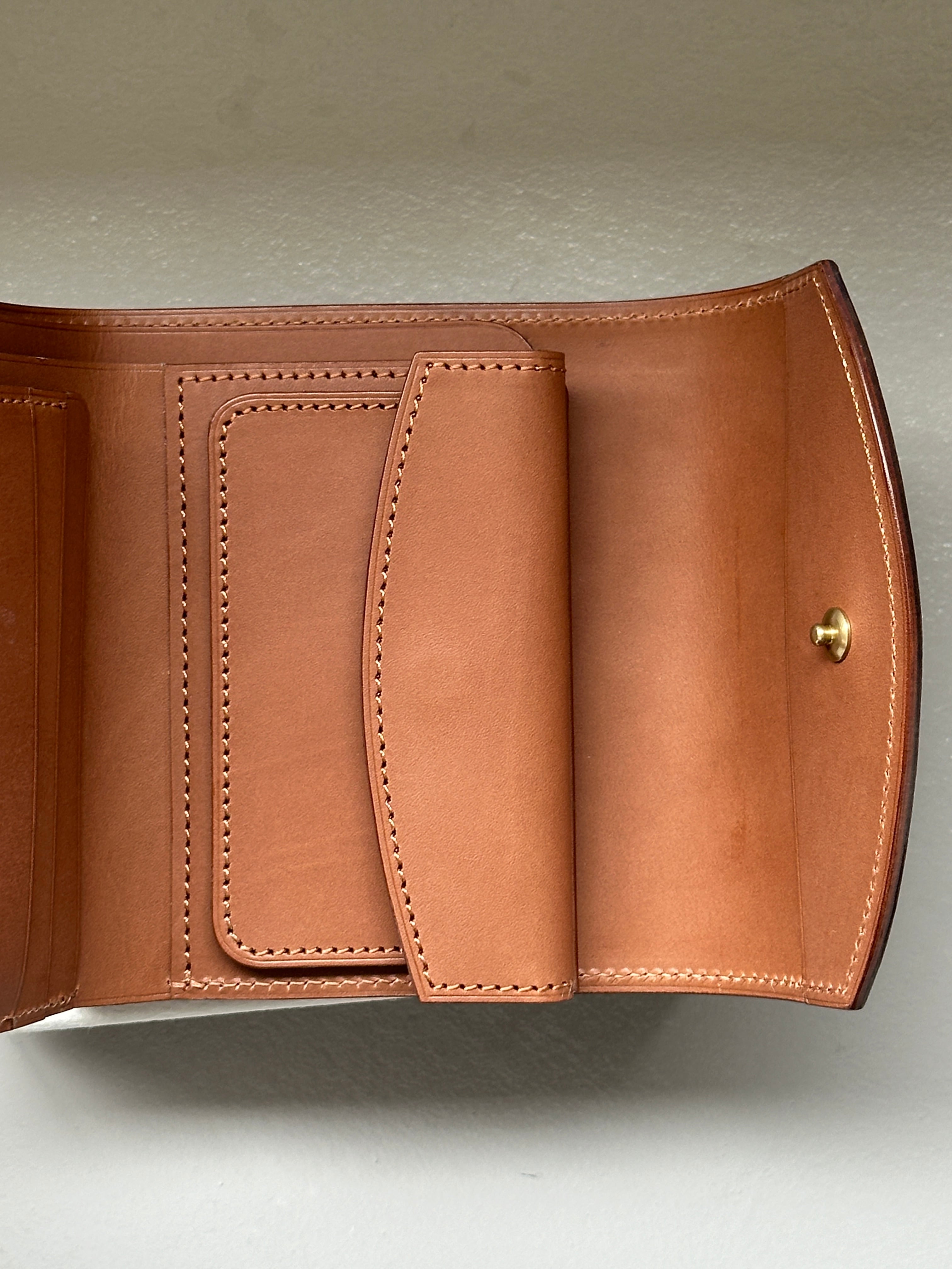 Post Production (ポストプロダクション) Flap Wallet Vintage Brown
