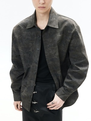 FRKM SCD 26SS ウォッシュ カモフラージュ ルーズシャツ