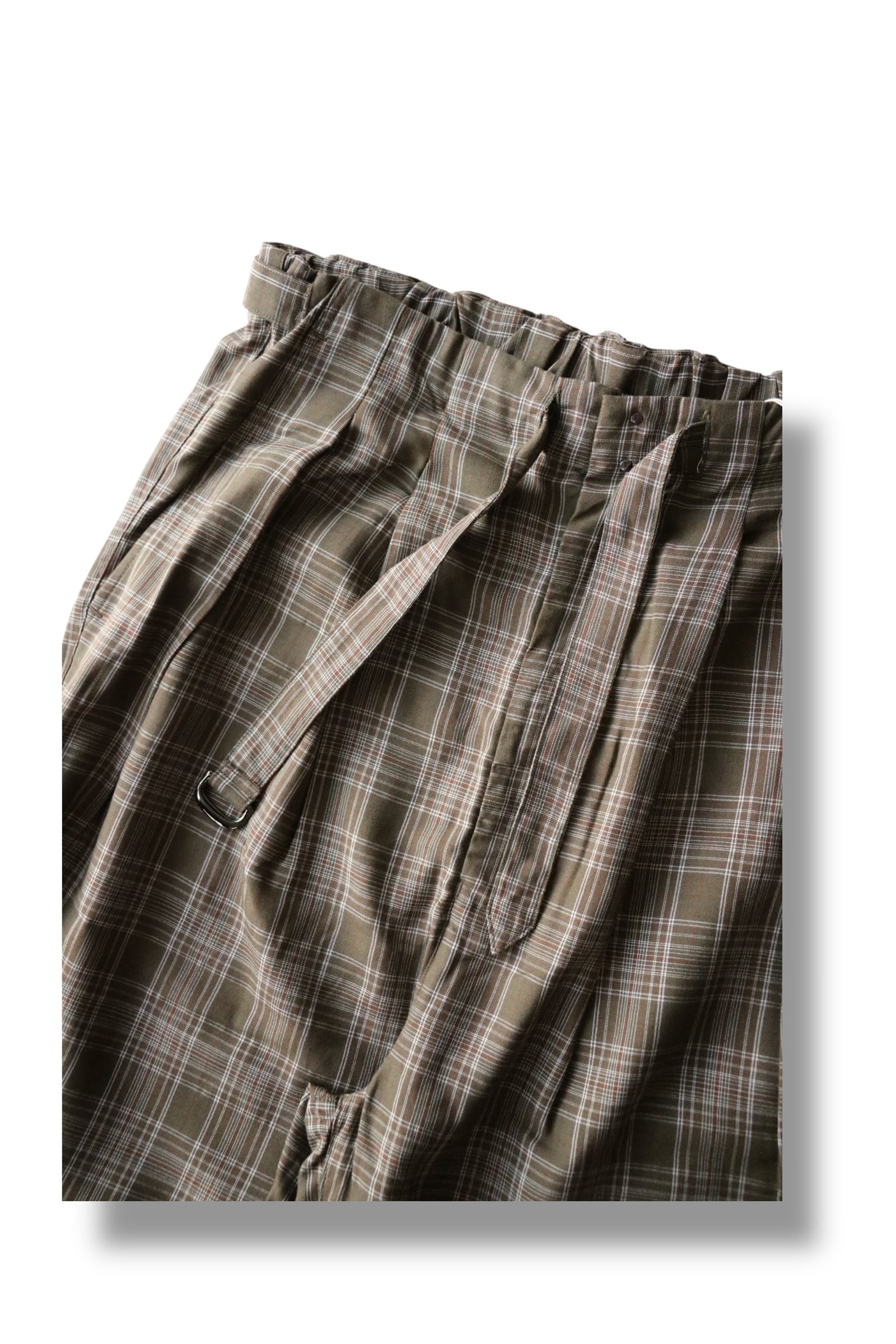 Ancellm -AGING CHECK BELT-LESS SLACKS- / ANC-PT104 / アンセルム