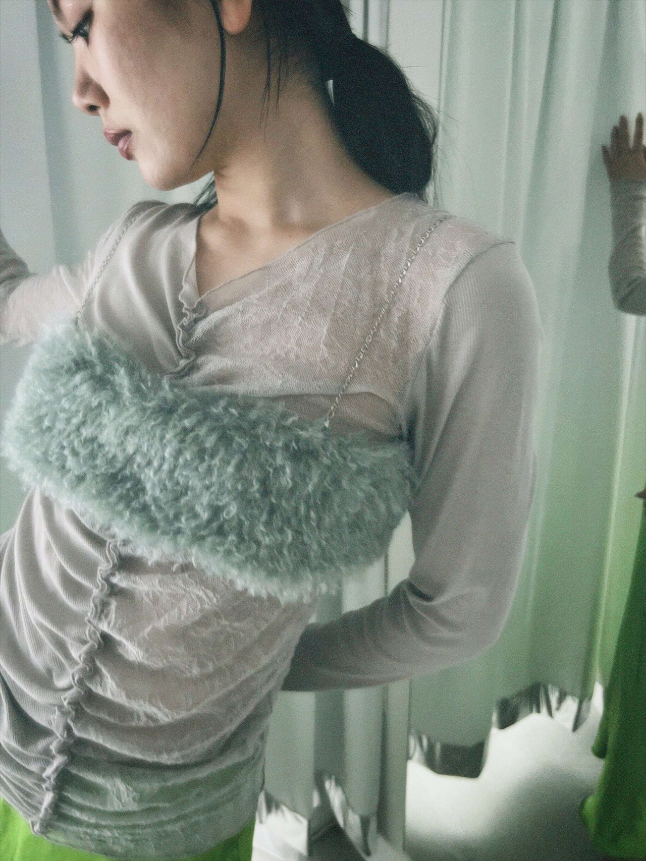 Gather Top  / GRAY - 6